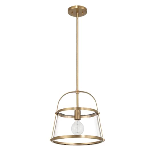 Hello Honey® Fallon Gold Vintage Metal & Clear Glass Ceiling Light